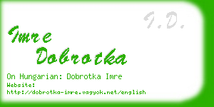 imre dobrotka business card